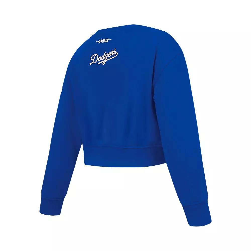 Pro Standard Big Girls' MLB Los Angeles Dodgers Classic Fleece Crewneck -Blue - BLUE