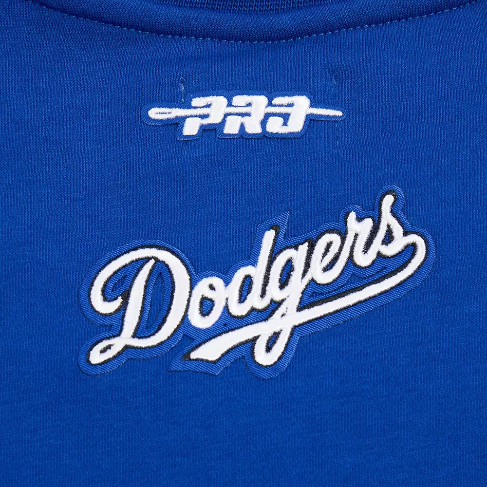 Pro Standard Big Girls' MLB Los Angeles Dodgers Classic Fleece Crewneck -Blue - BLUE