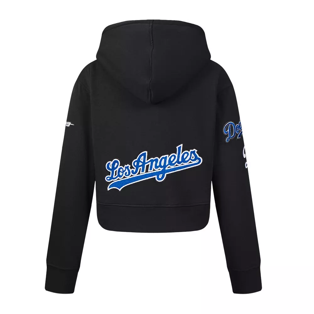 Pro Standard Big Girls' MLB Los Angeles Dodgers Classic Fleece Po Hoodie -Black - BLACK