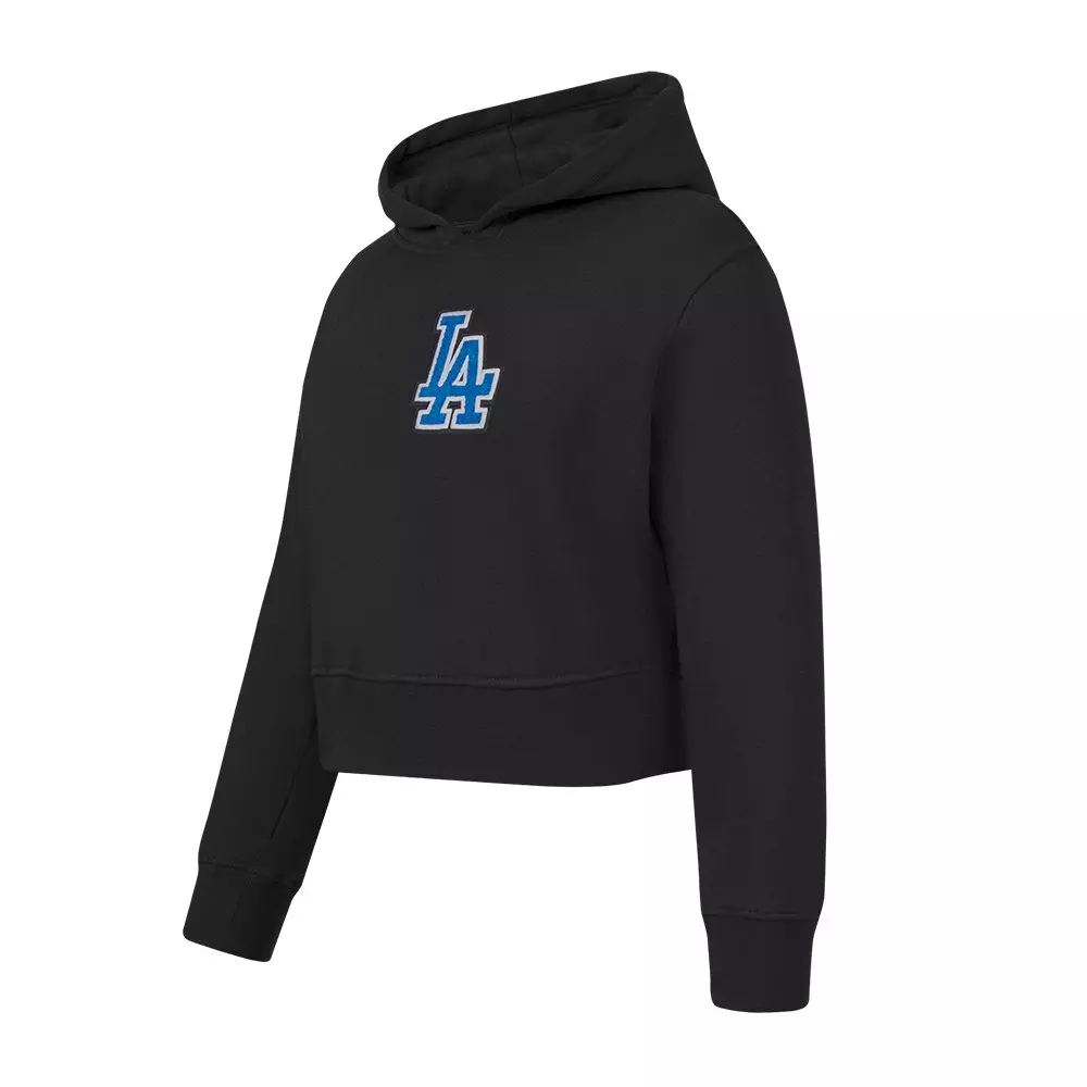 Pro Standard Big Girls' MLB Los Angeles Dodgers Classic Fleece Po Hoodie -Black - BLACK