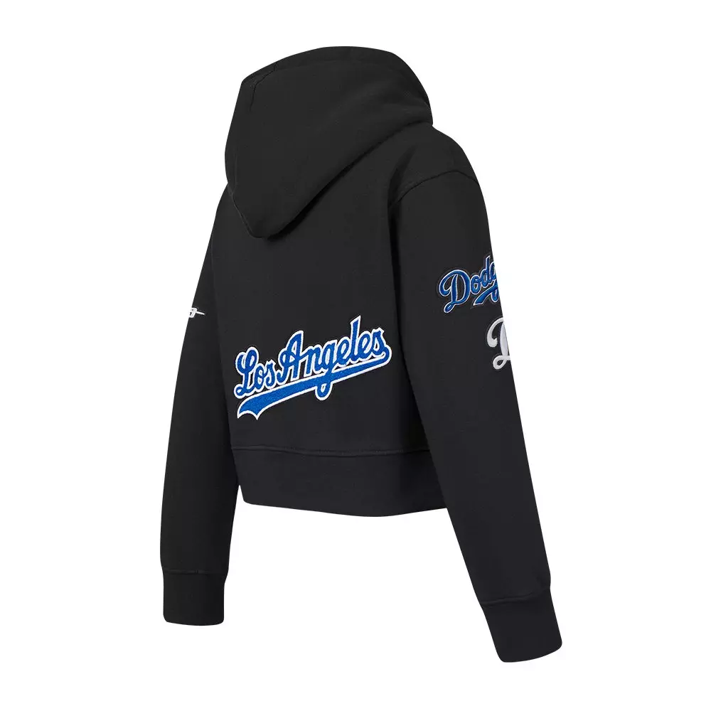 Pro Standard Big Girls' MLB Los Angeles Dodgers Classic Fleece Po Hoodie -Black - BLACK