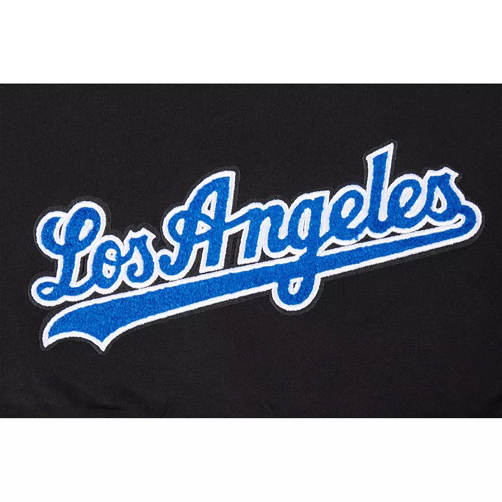 Pro Standard Big Girls' MLB Los Angeles Dodgers Classic Fleece Po Hoodie - Black - BLACK