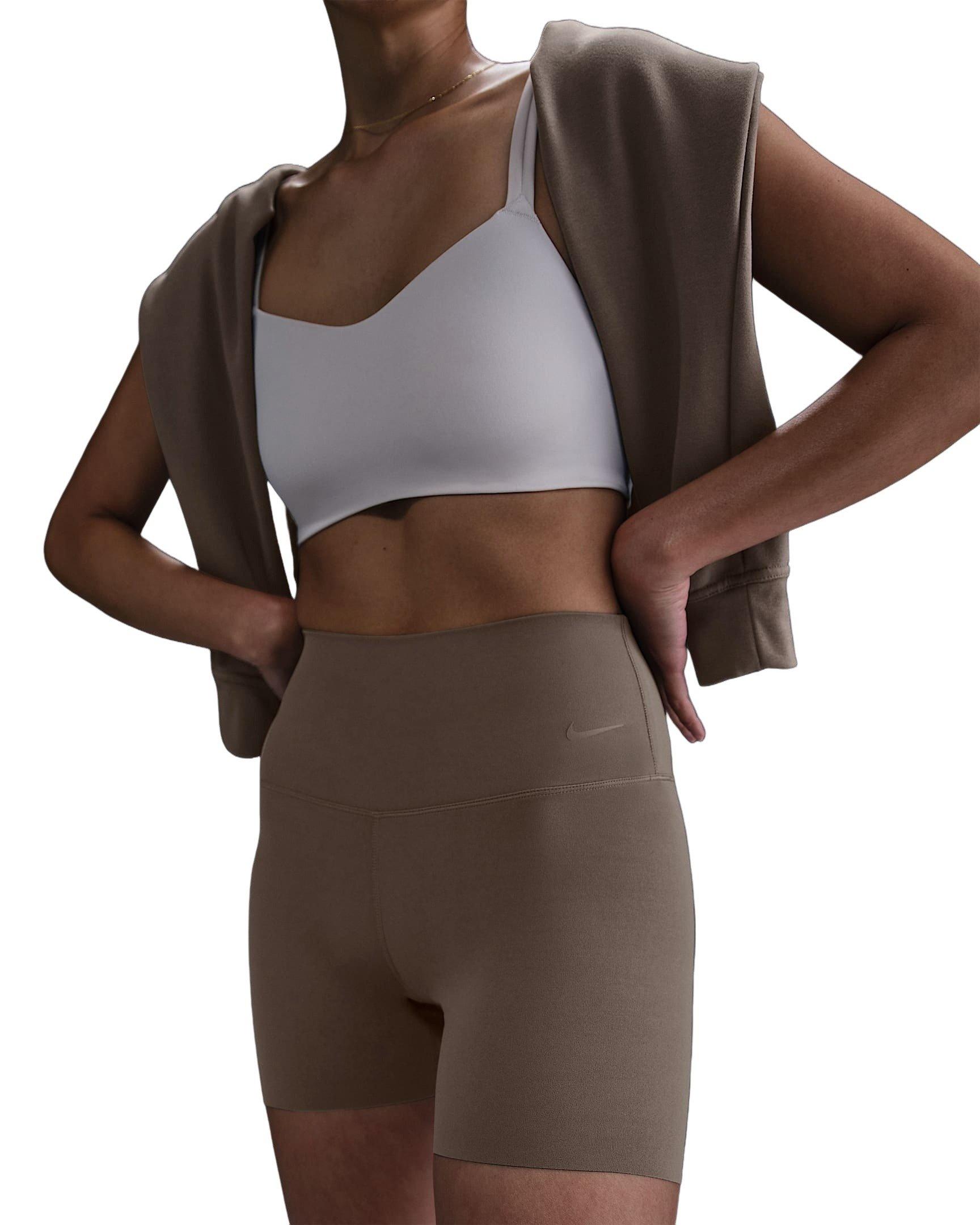 Nike Women's Zenvy Gentle-Support High-Waisted 5" Biker Shorts - Brown - BROWN Thumbnail View 1