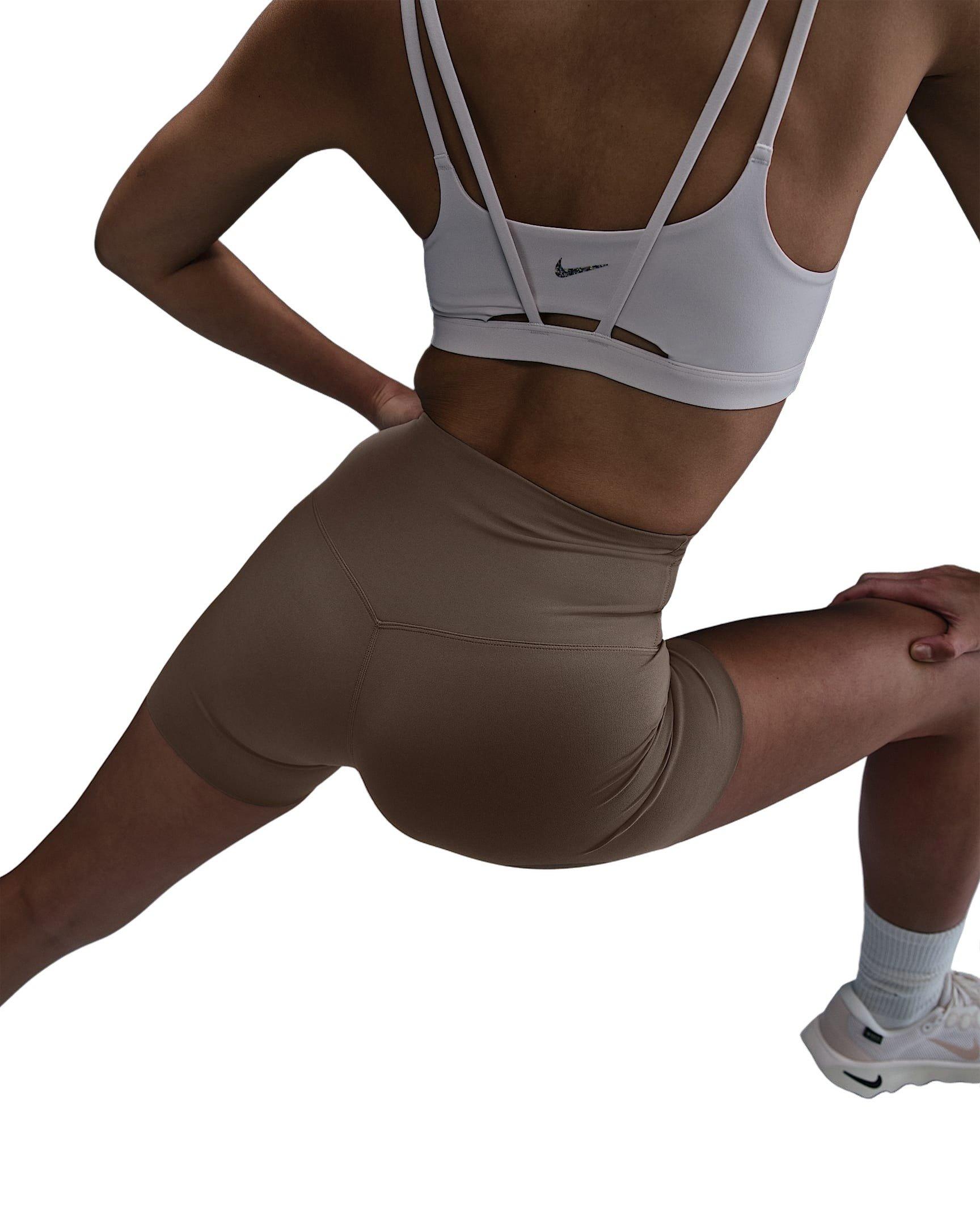 Nike Women's Zenvy Gentle-Support High-Waisted 5" Biker Shorts - Brown - BROWN Thumbnail View 2