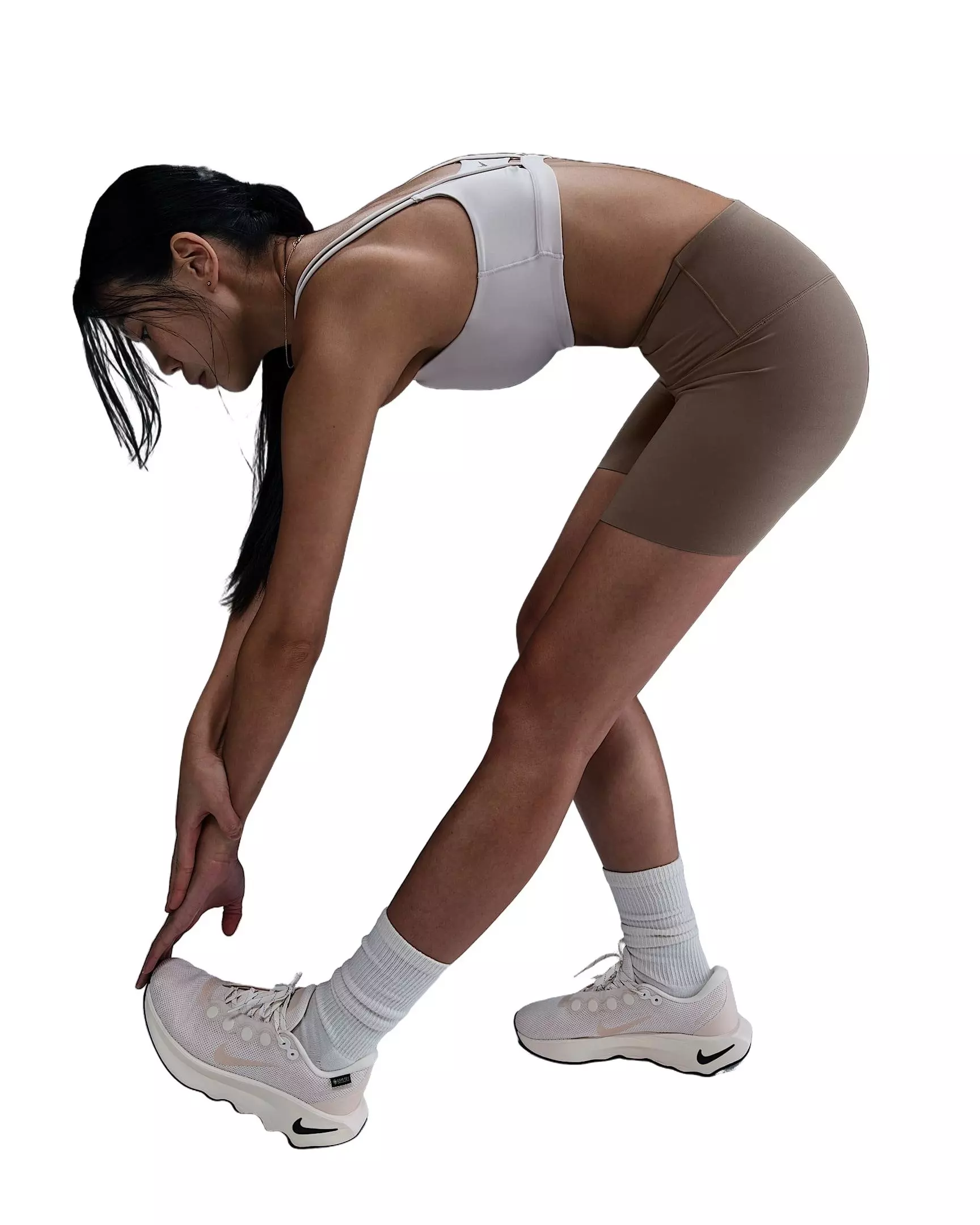 Nike Women's Zenvy Gentle-Support High-Waisted 5" Biker Shorts - Brown - BROWN