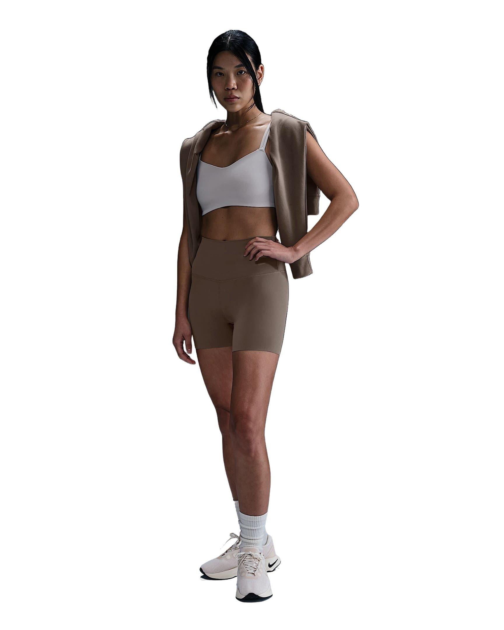 Nike Women's Zenvy Gentle-Support High-Waisted 5" Biker Shorts - Brown - BROWN Thumbnail View 5