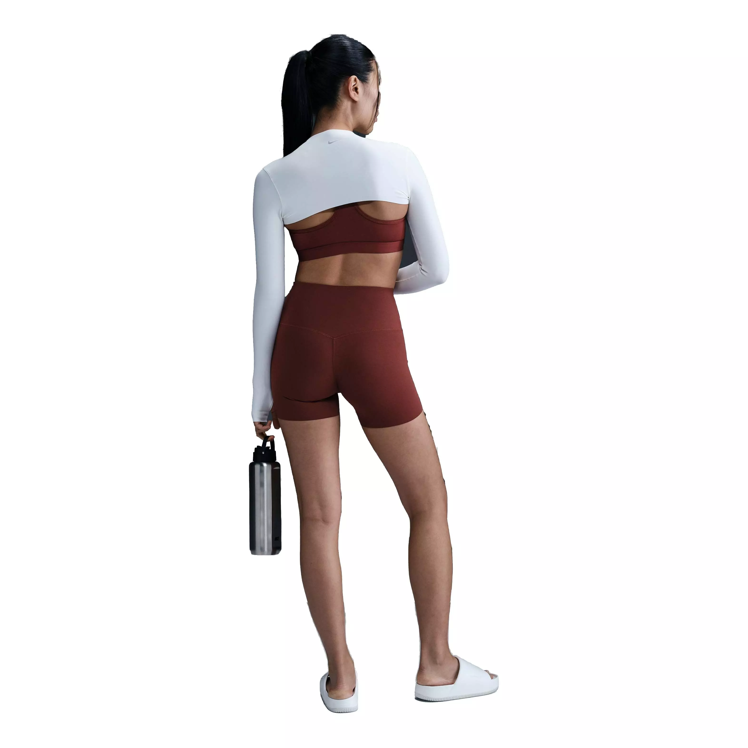 Nike Women's Zenvy Gentle-Support High-Waisted 5" Biker Shorts - Red - RED