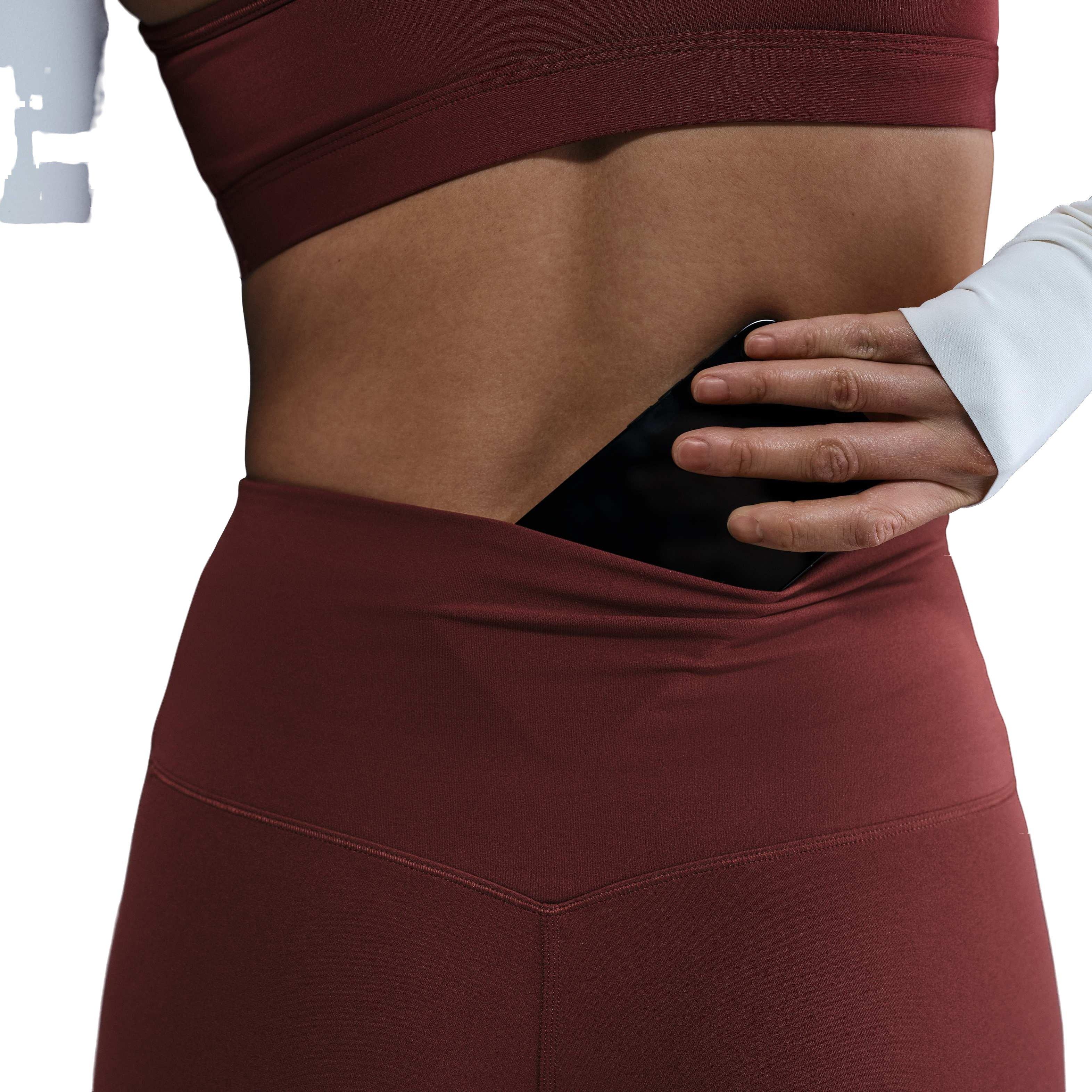 Nike Women's Zenvy Gentle-Support High-Waisted 5" Biker Shorts - Red - RED Thumbnail View 6