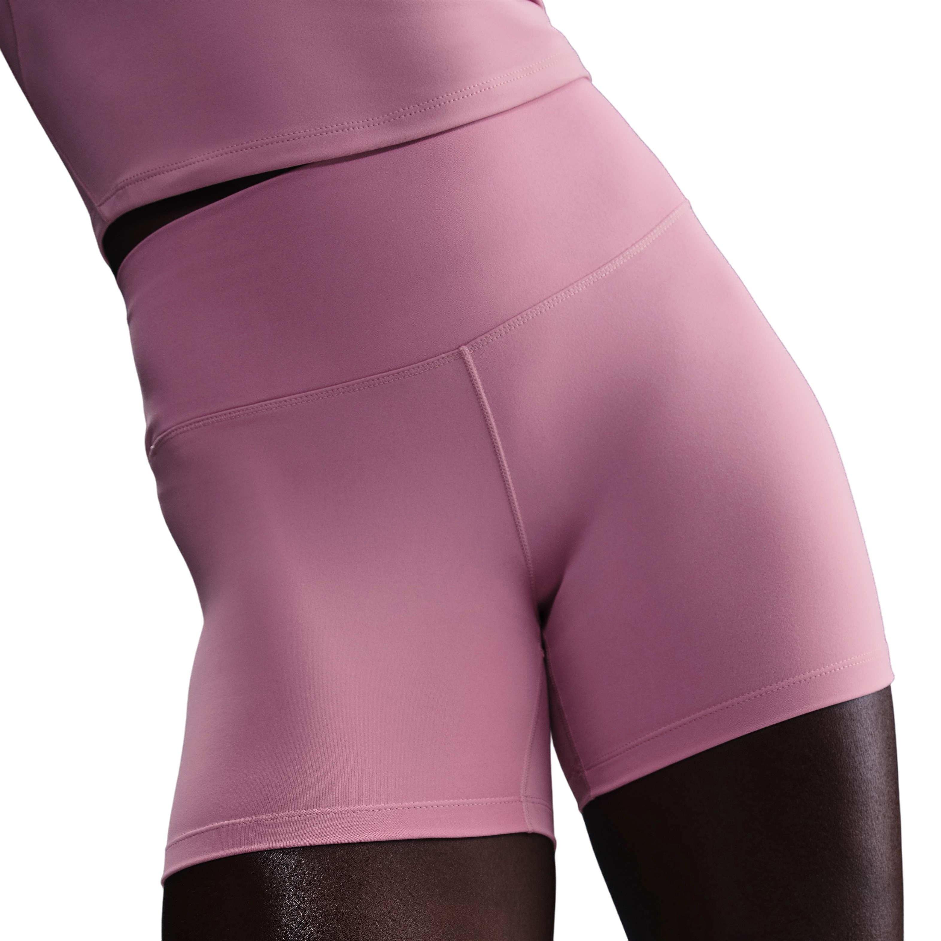 Nike Women's One High-Waisted 5" Biker Shorts - Pink - PINK Thumbnail View 1