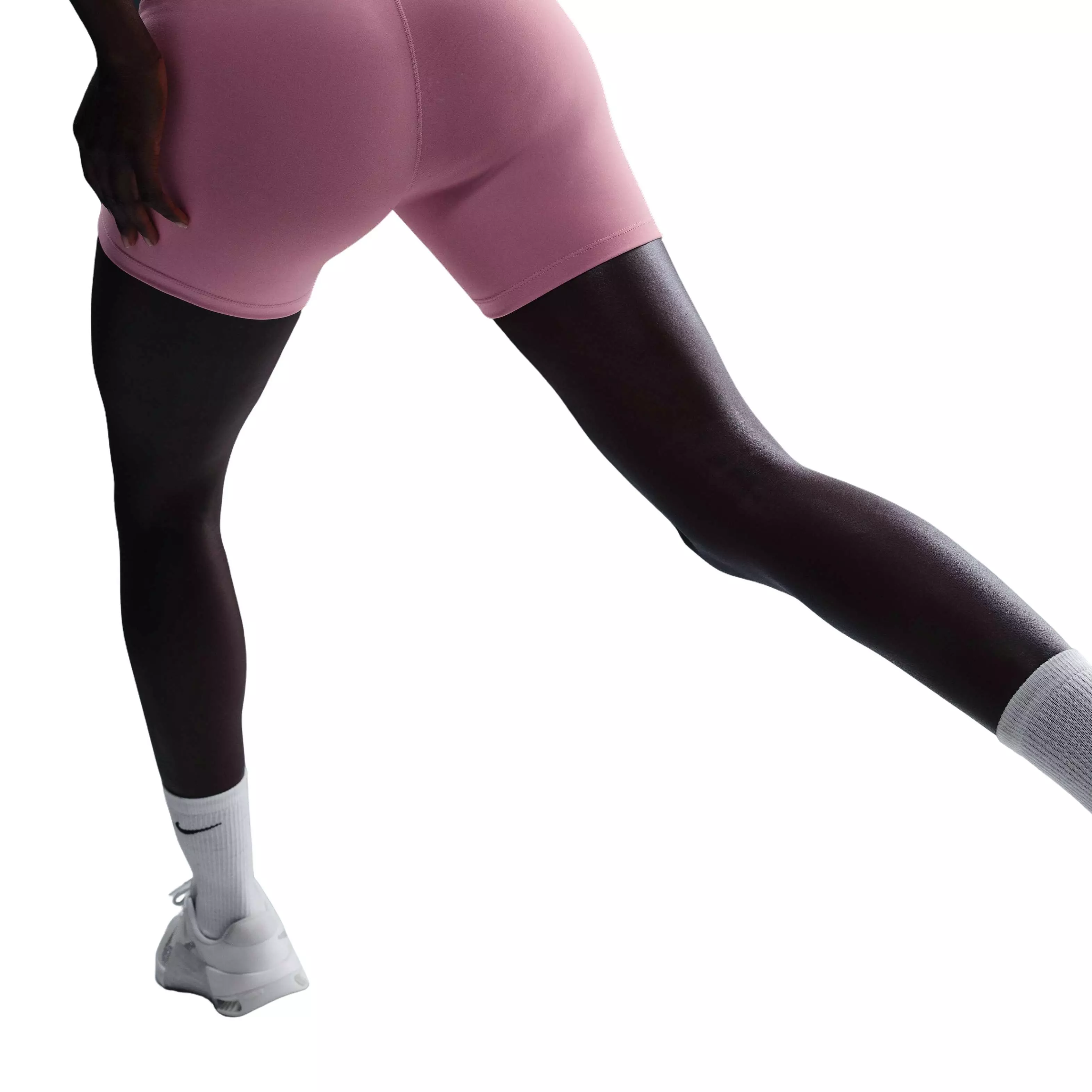 Nike Women's One High-Waisted 5" Biker Shorts - Pink - PINK