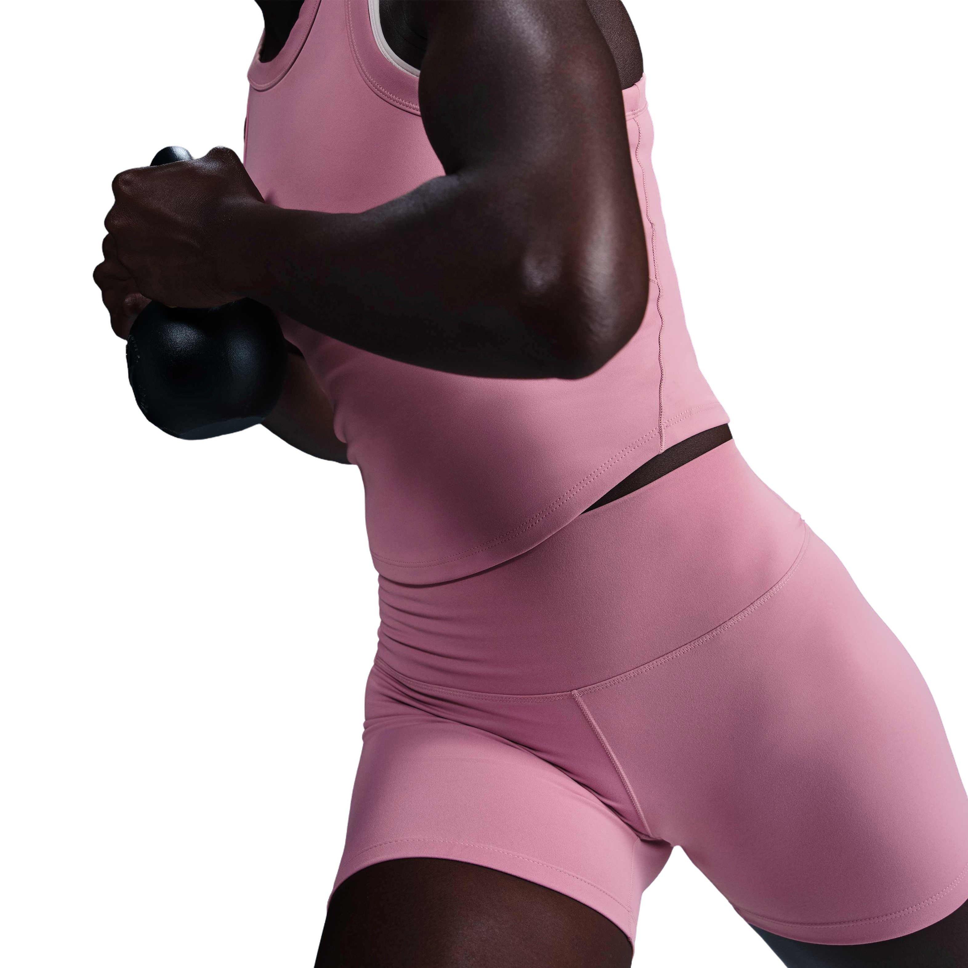 Nike Women's One High-Waisted 5" Biker Shorts - Pink - PINK Thumbnail View 5