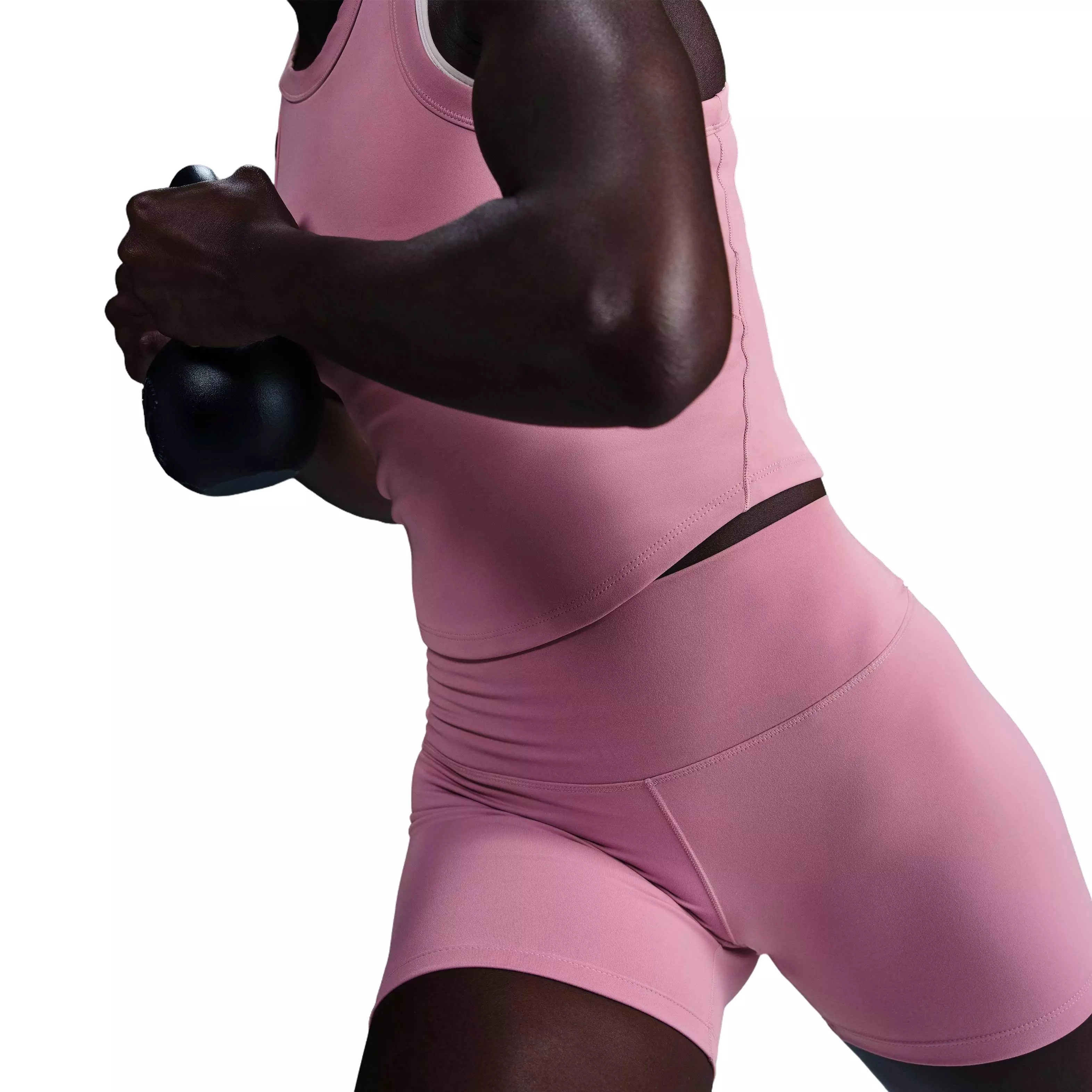 Nike Women's One High-Waisted 5" Biker Shorts - Pink - PINK