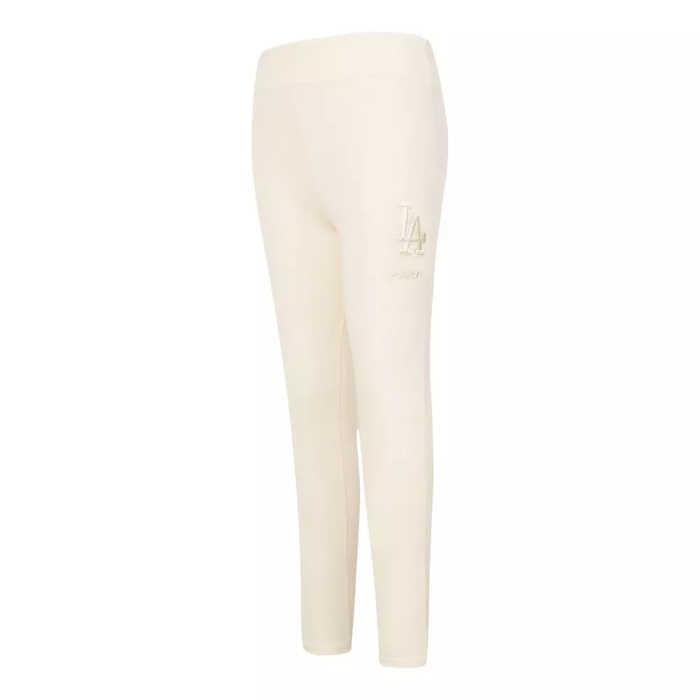 Pro Standard Big Girls' MLB Los Angeles Dodgers Neutral Leggings -Cream - CREAM