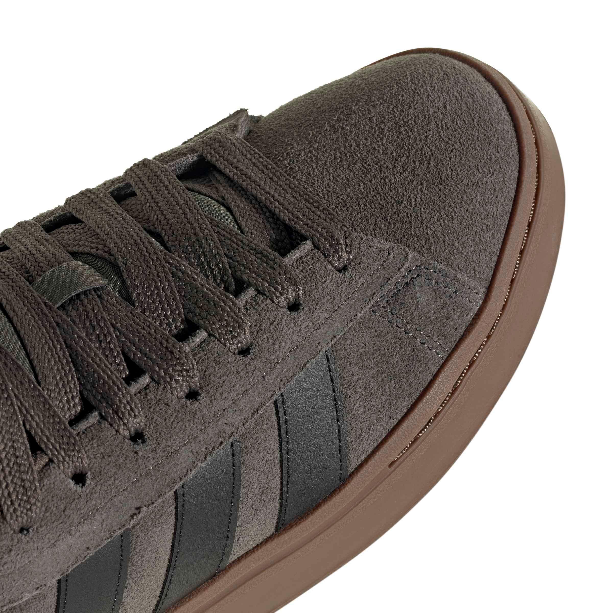 adidas Grand Court Alpha "Cinder/Core Black/Gum 5" Men's Shoe - CINDER/BLACK/GUM