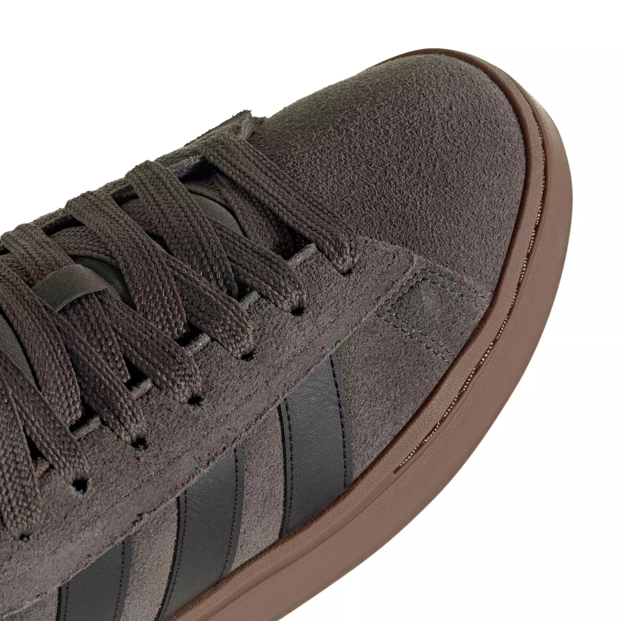 adidas Grand Court Alpha "Cinder/Core Black/Gum 5" Men's Shoe - CINDER/BLACK/GUM