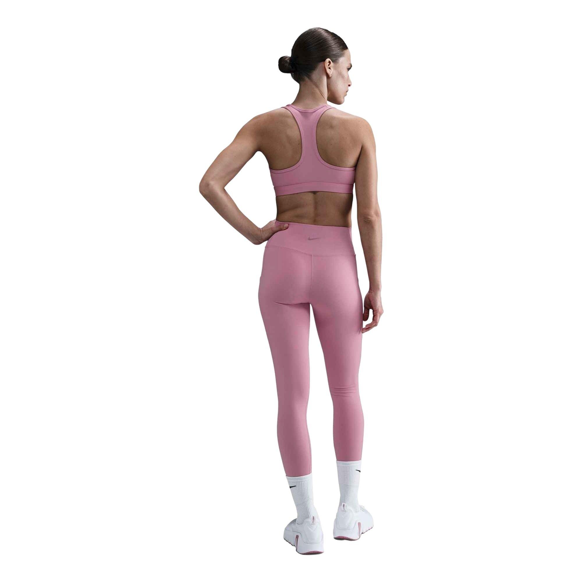 Nike One Women's Pink High-Waisted 7/8 Leggings with Pockets