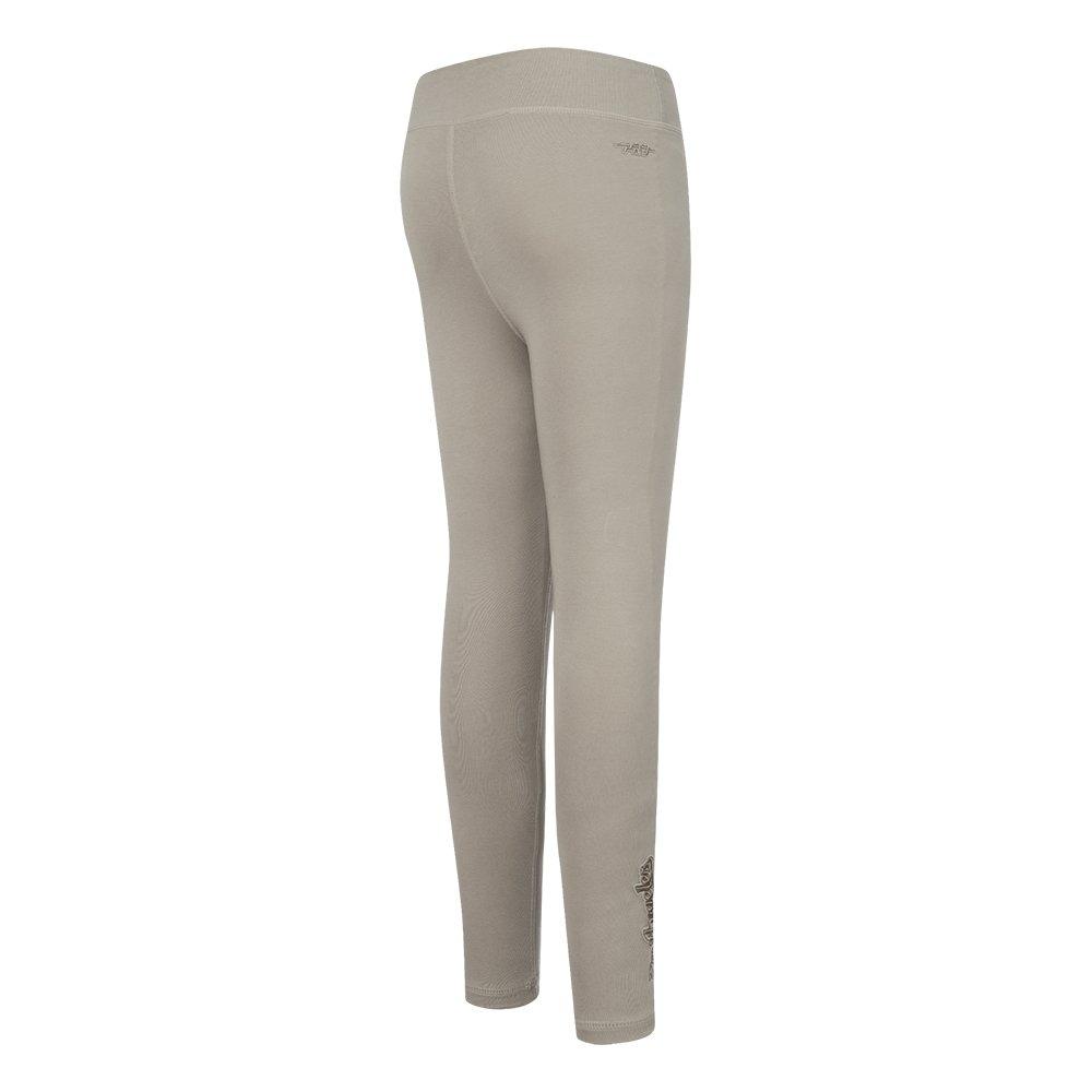 Pro Standard Big Girls' MLB Los Angeles Dodgers Neutral Leggings - Khaki - KHAKI Thumbnail View 4