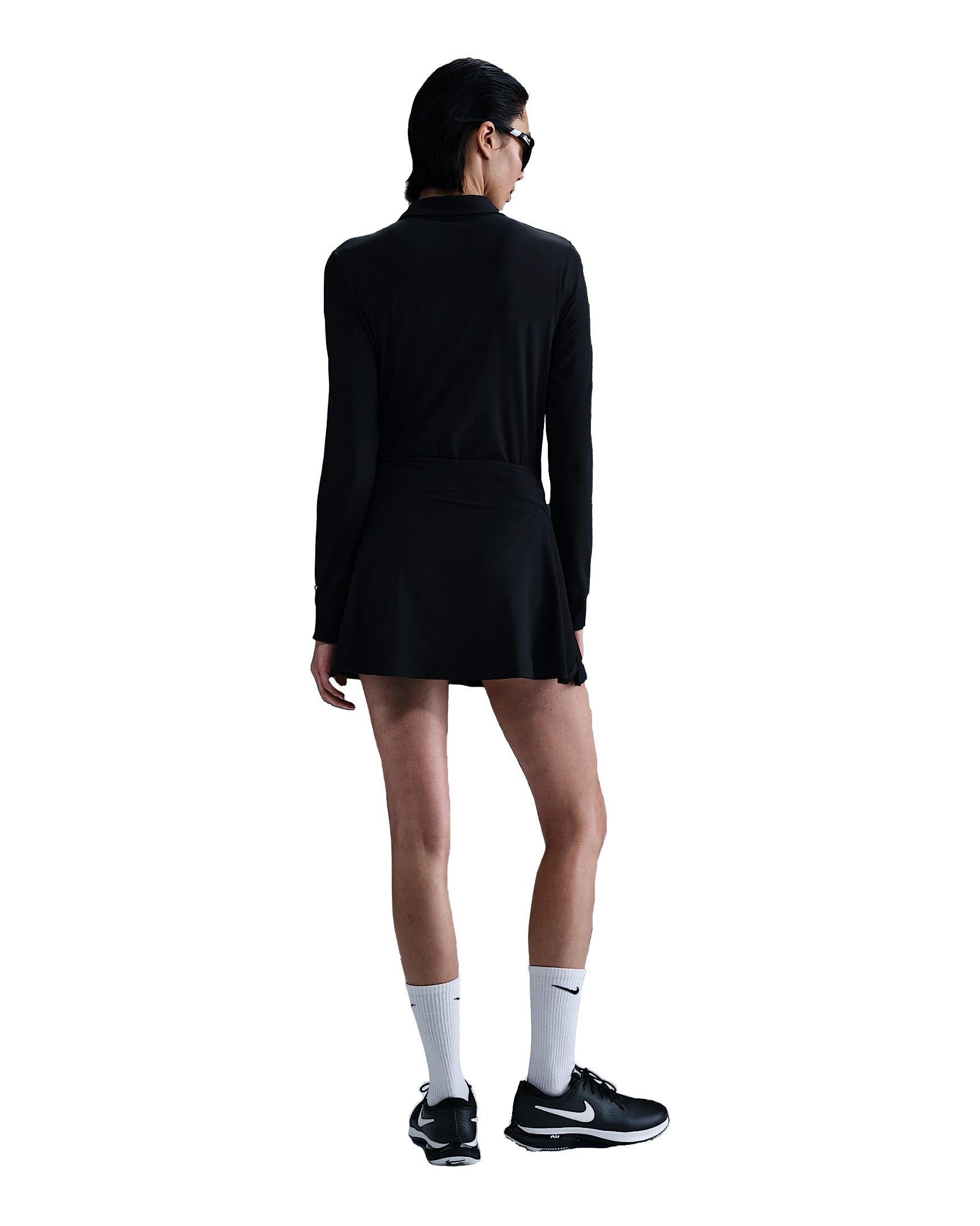 Nike Women's Victory Dri-FIT Long-Sleeve Polo - Black - BLACK Thumbnail View 5