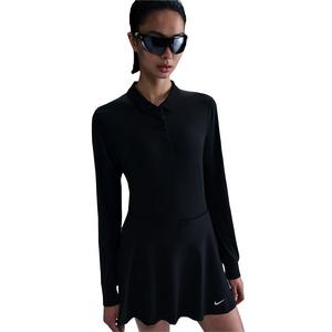 Nike Women's Victory Dri-FIT Long-Sleeve Polo - Black