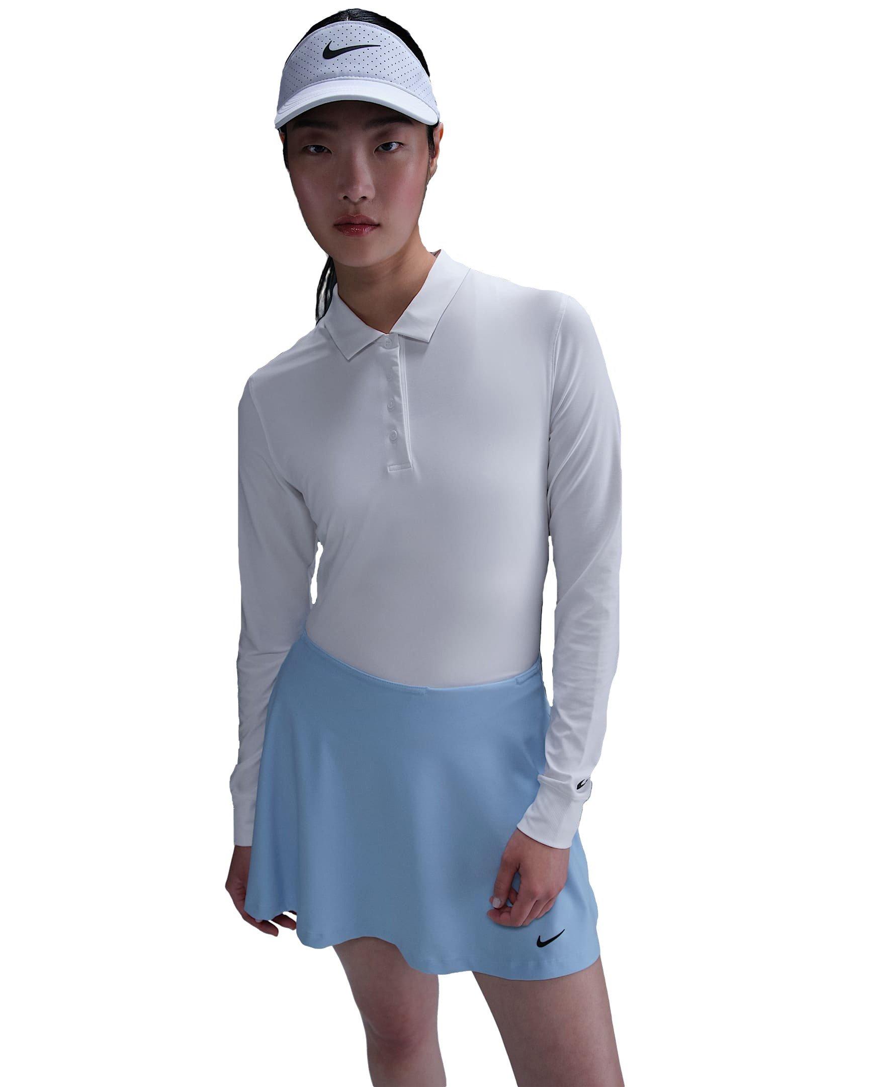 Nike Women's Victory Dri-FIT Long-Sleeve Polo - White - WHITE