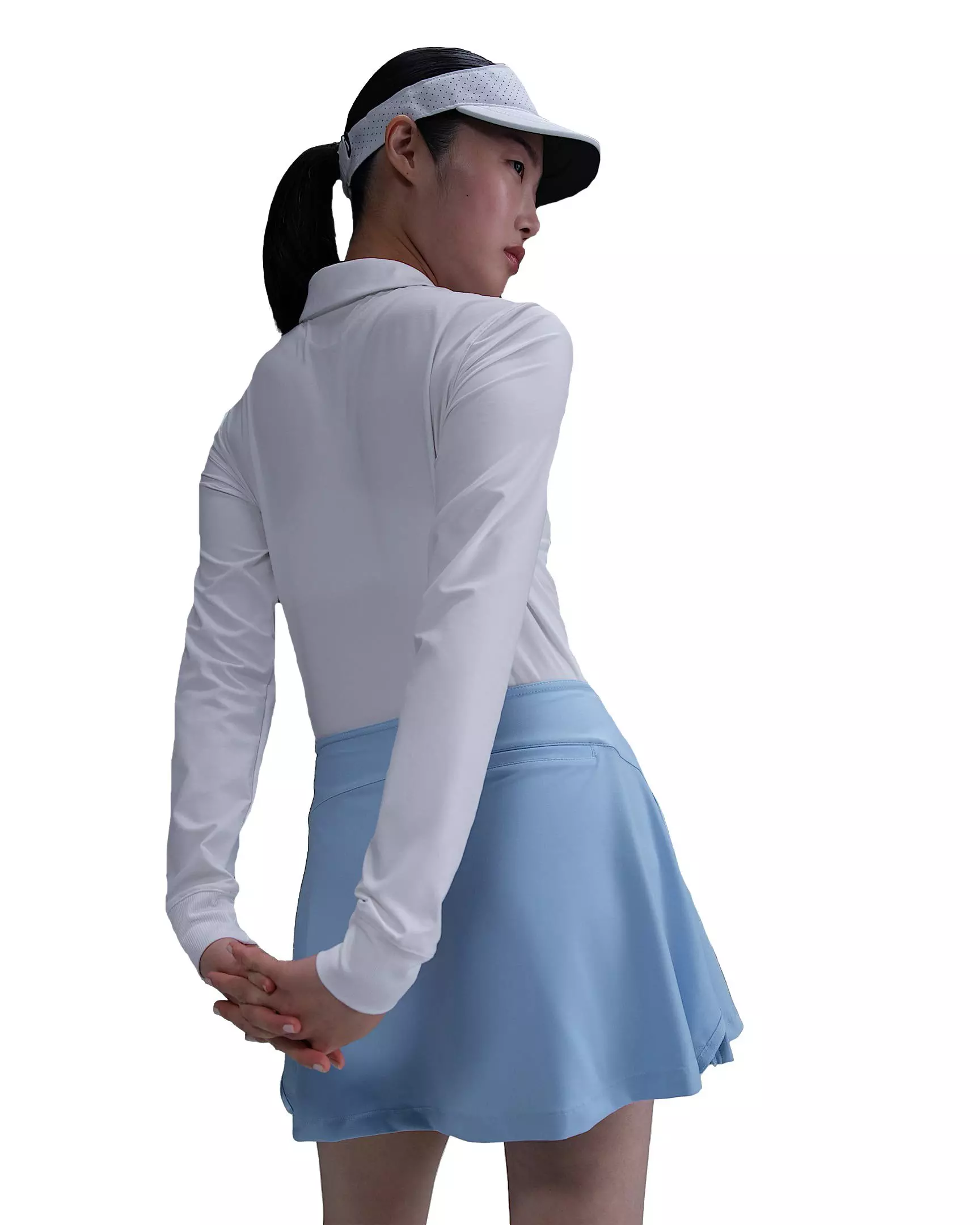 Nike Women's Victory Dri-FIT Long-Sleeve Polo - White - WHITE