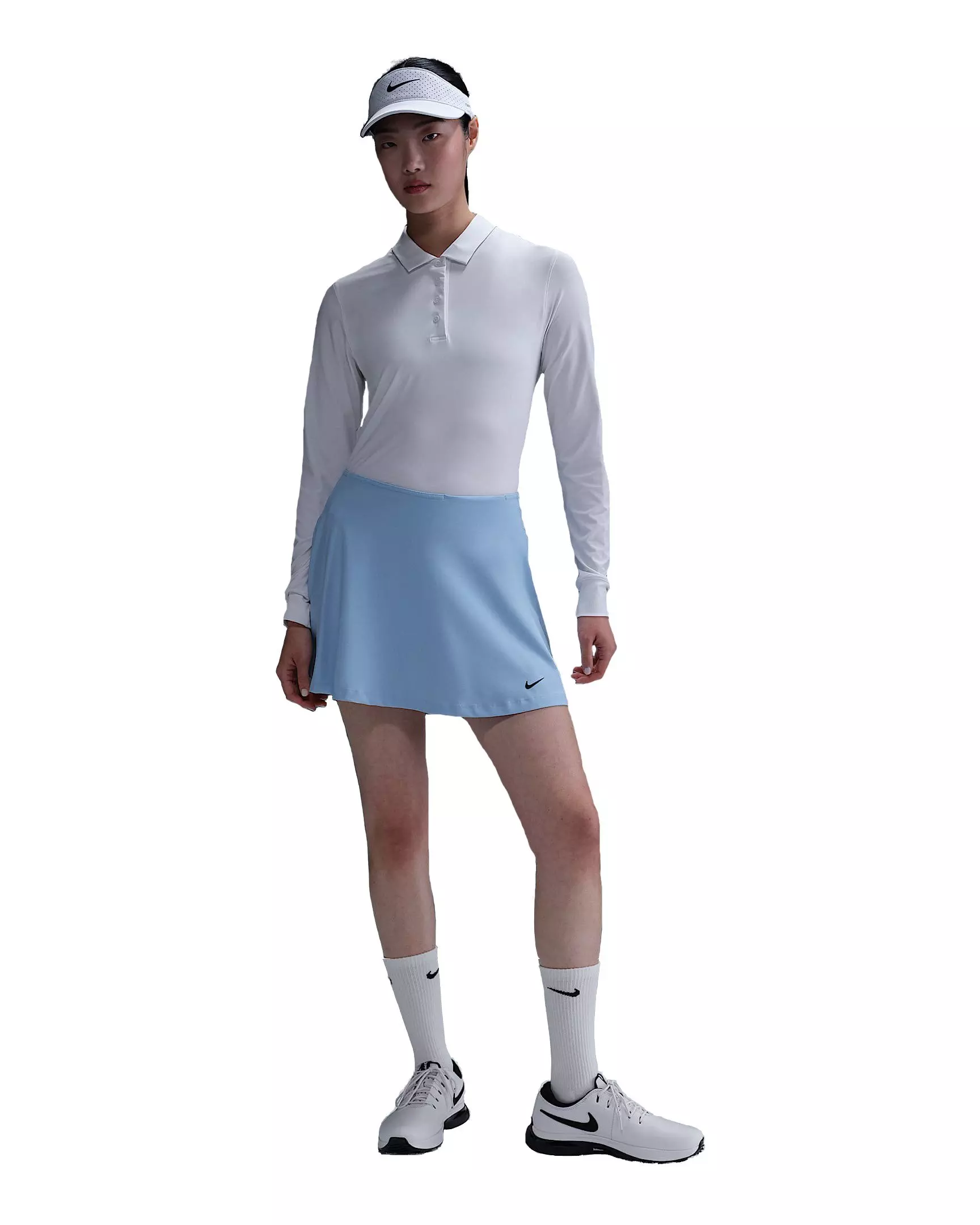 Nike Women's Victory Dri-FIT Long-Sleeve Polo - White - WHITE