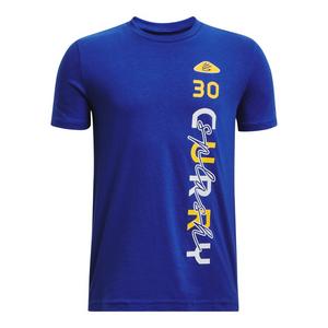 Under Armour Boys' Curry 30 Short Sleeve Shirt -Royal