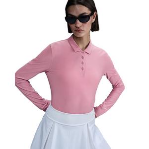 Nike Women's Victory Dri-FIT Long-Sleeve Polo - Pink