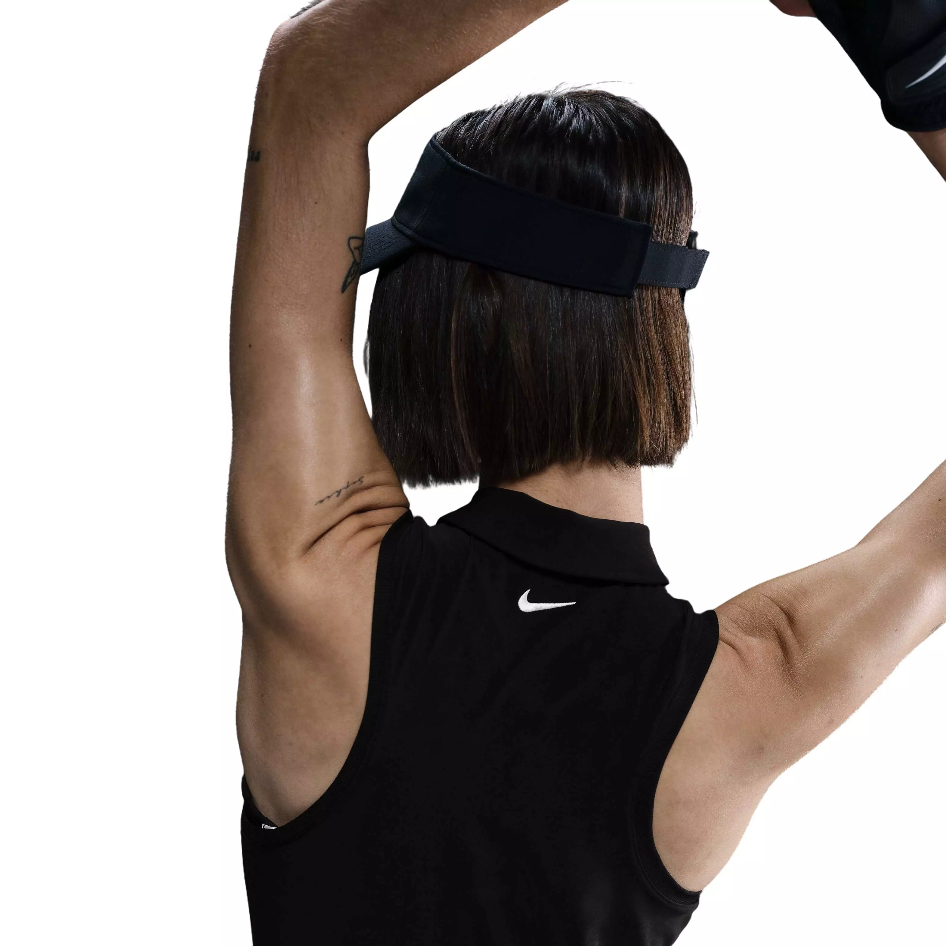 Nike Women's Victory Dri-FIT Sleeveless Polo - Black - BLACK