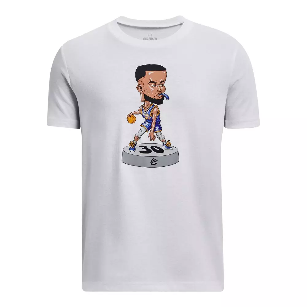 Under Armour Big Boys' Curry Bobblehead Short Sleeve - White - WHITE