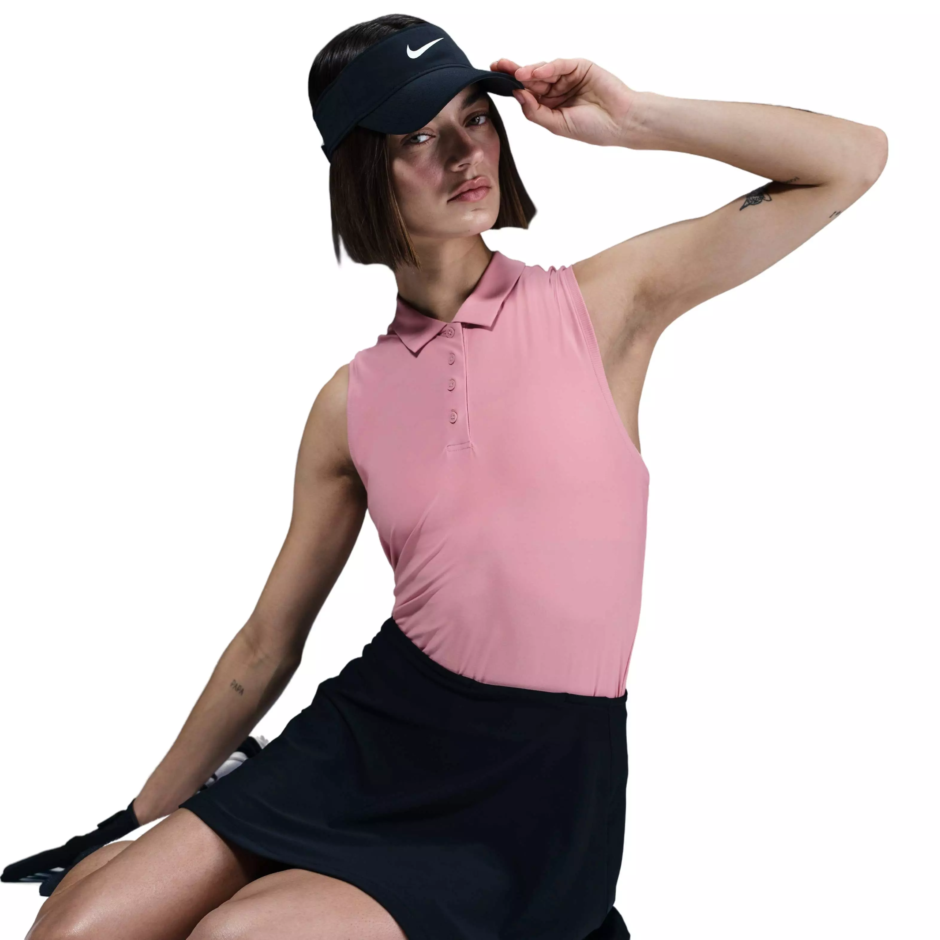 Nike Women's Victory Dri-FIT Sleeveless Polo - Pink - PINK