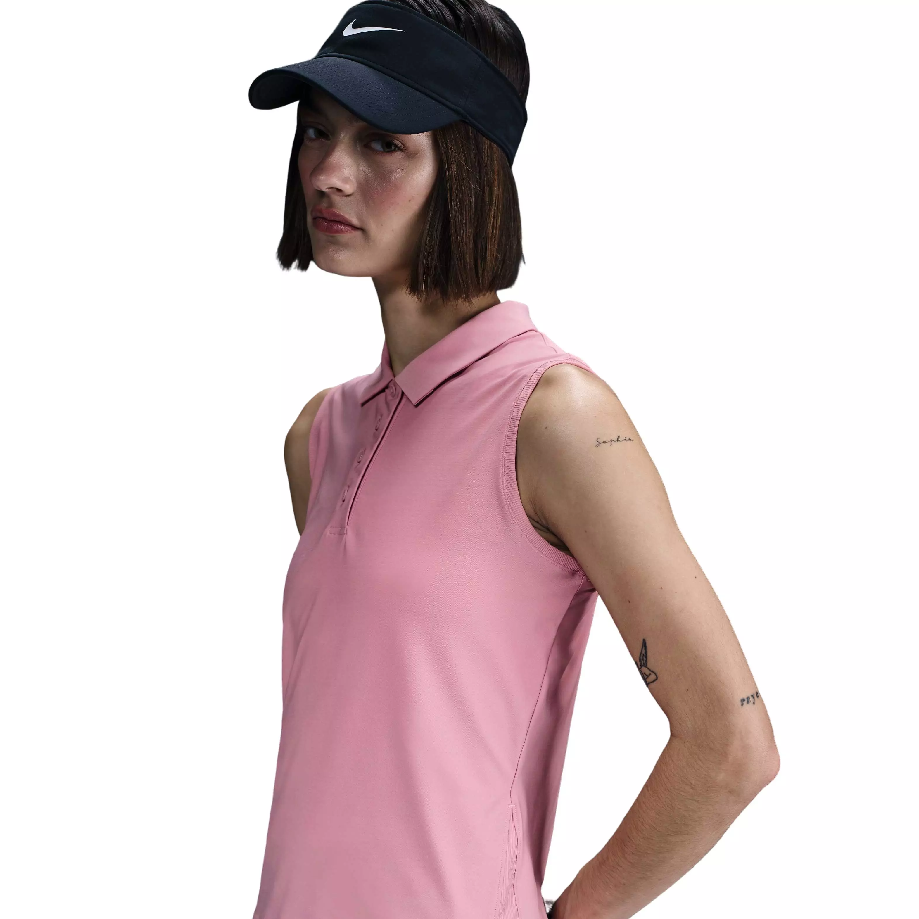 Nike Women's Victory Dri-FIT Sleeveless Polo - Pink - PINK