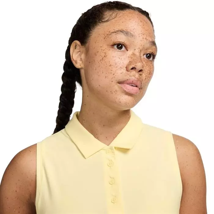 Nike Women's Victory Dri-FIT Sleeveless Polo - Yellow - YELLOW