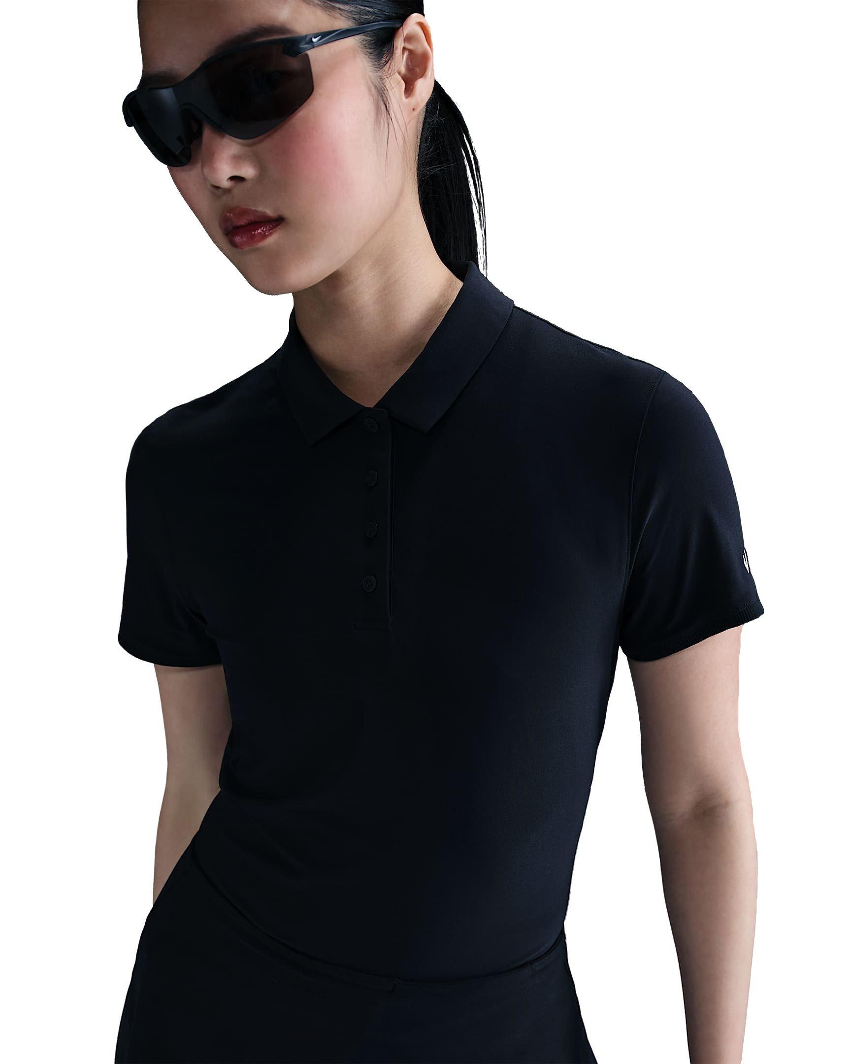 Nike Women's Victory Dri-FIT Short-Sleeve Golf Polo - Black - BLACK Thumbnail View 1