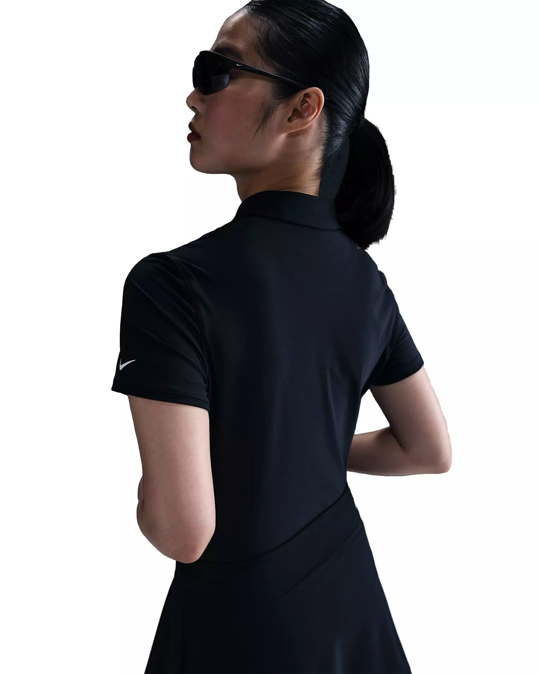 Nike Women's Victory Dri-FIT Short-Sleeve Golf Polo - Black - BLACK