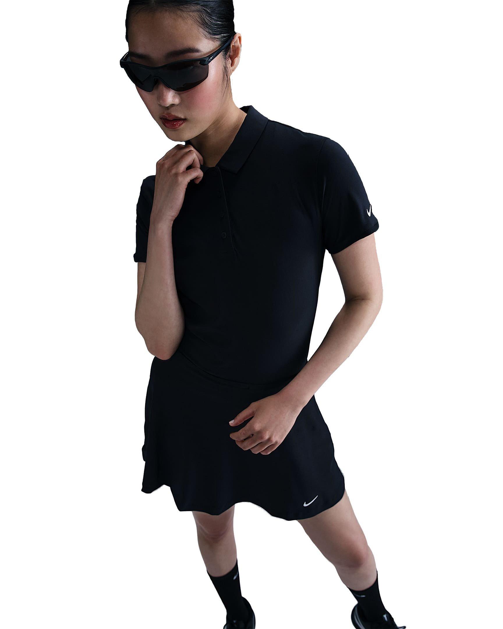 Nike Women's Victory Dri-FIT Short-Sleeve Golf Polo - Black - BLACK Thumbnail View 3