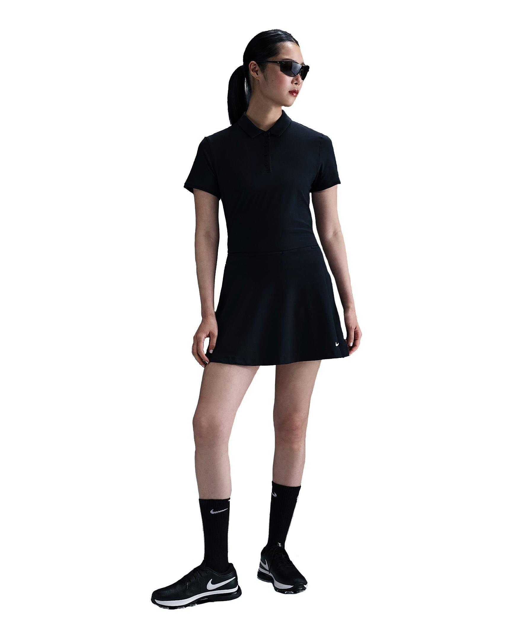 Nike Women's Victory Dri-FIT Short-Sleeve Golf Polo - Black - BLACK Thumbnail View 4