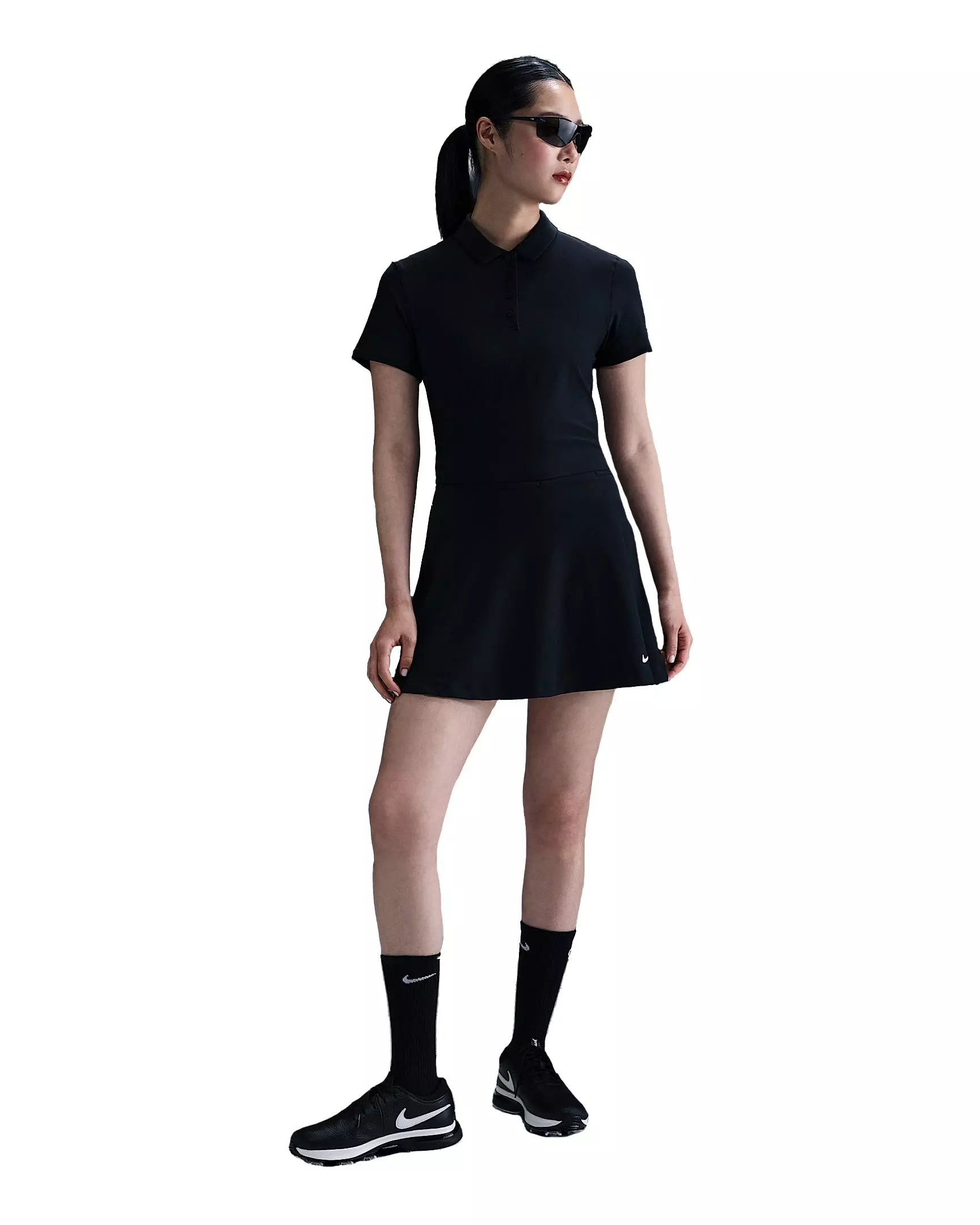 Nike Women's Victory Dri-FIT Short-Sleeve Golf Polo - Black - BLACK