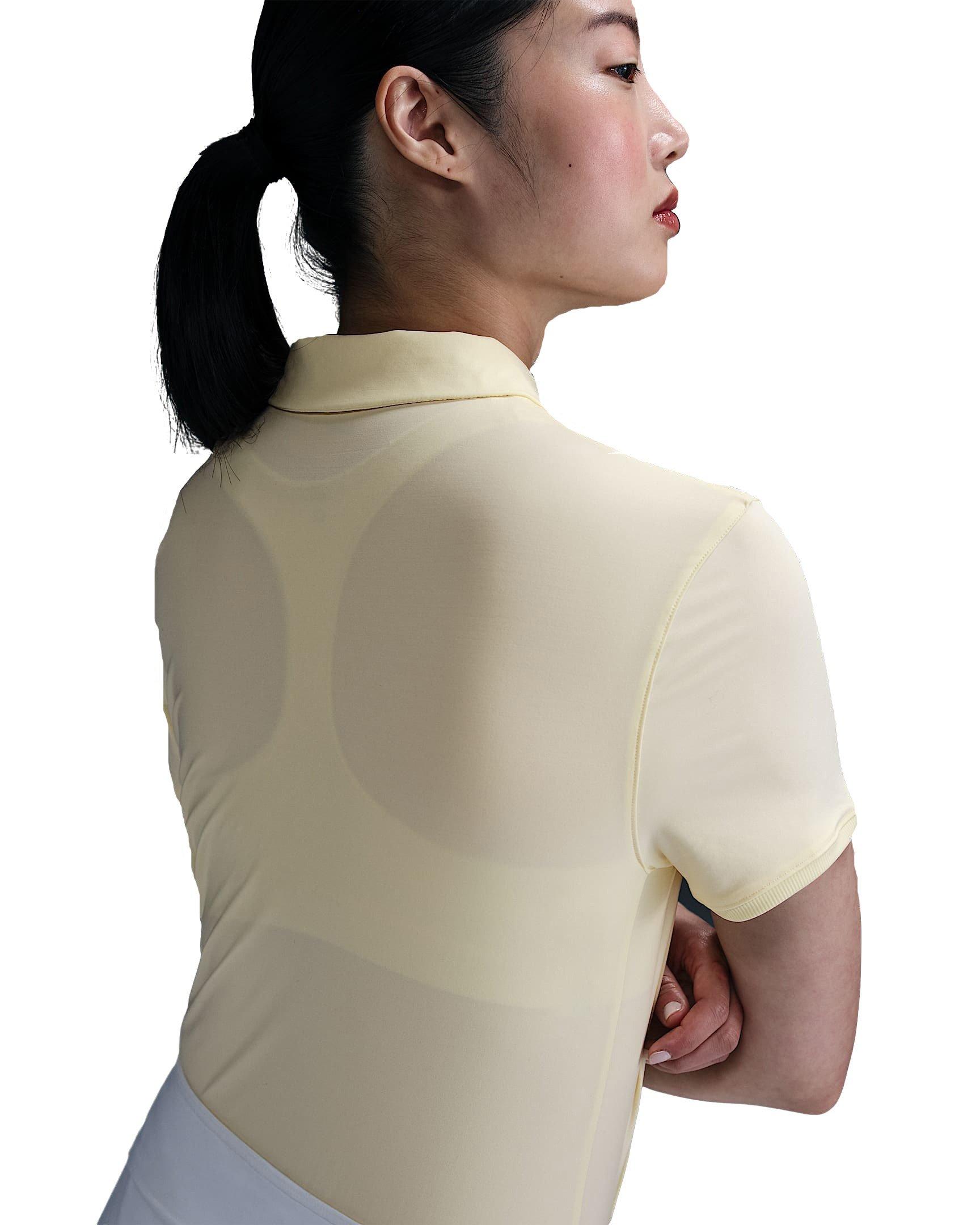 Nike Women's Victory Dri-FIT Short-Sleeve Golf Polo - Yellow - YELLOW Thumbnail View 2