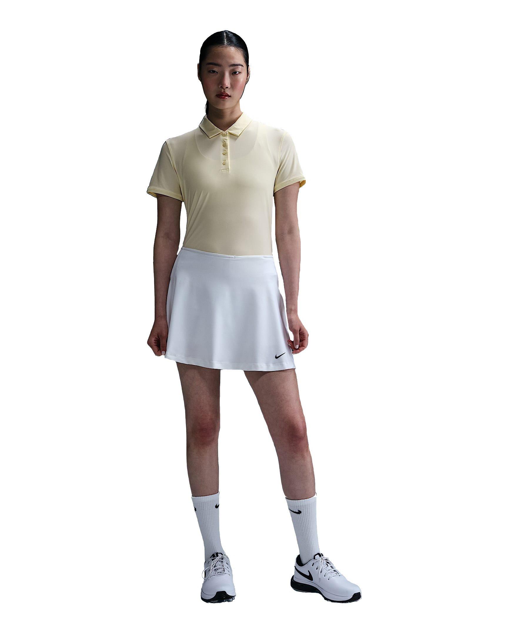 Nike Women's Victory Dri-FIT Short-Sleeve Golf Polo - Yellow - YELLOW Thumbnail View 4