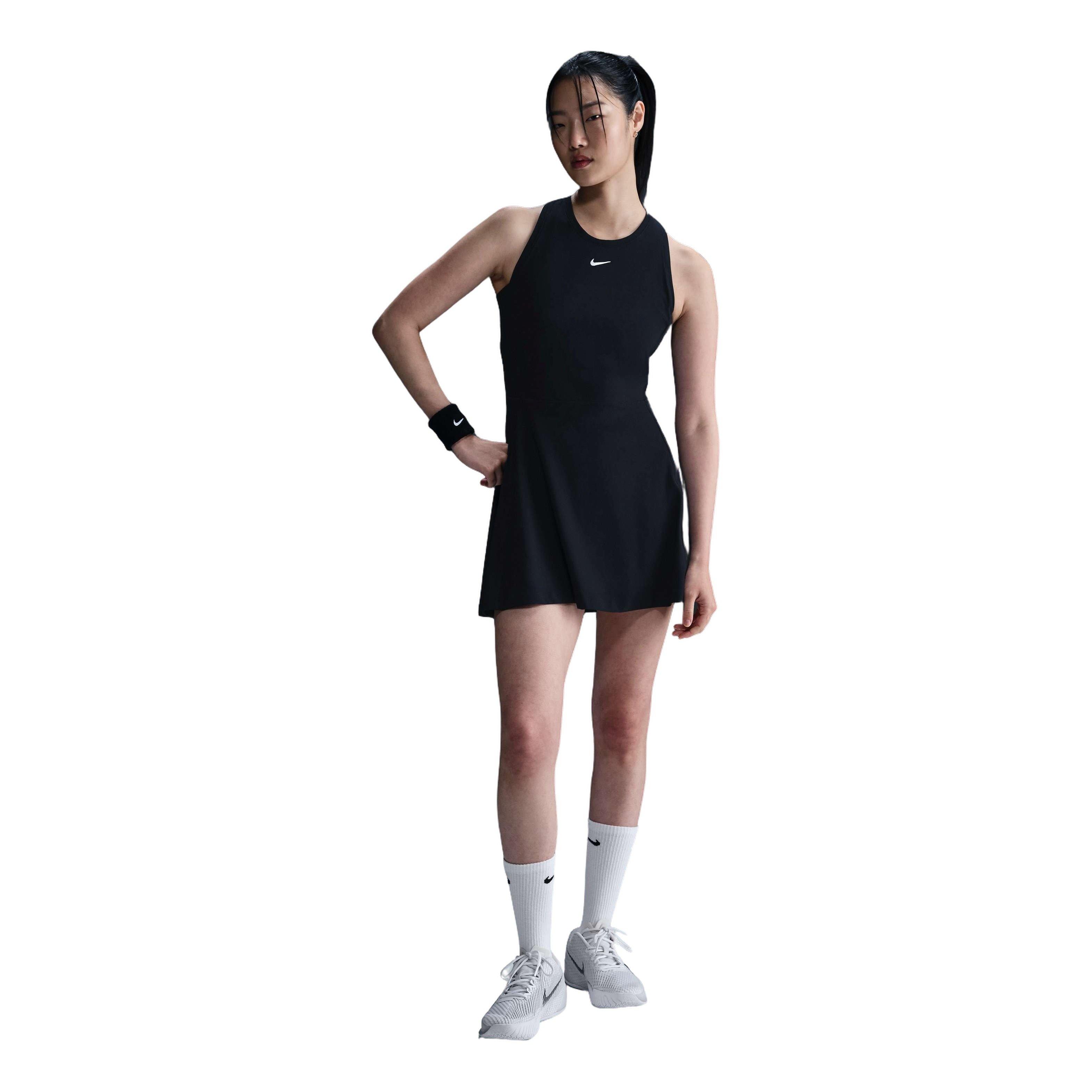 Nike Women's Dri-FIT Victory ​Tennis Dress - Black - BLACK Thumbnail View 3