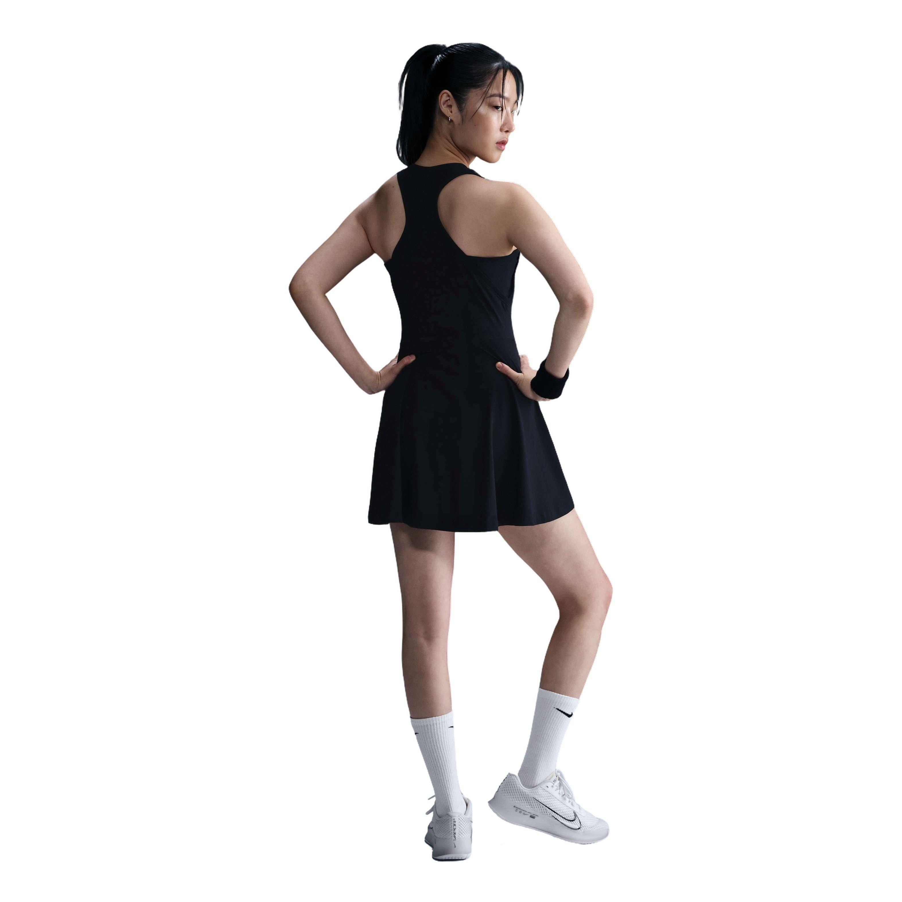 Nike Women's Dri-FIT Victory ​Tennis Dress -Black - BLACK Thumbnail View 4