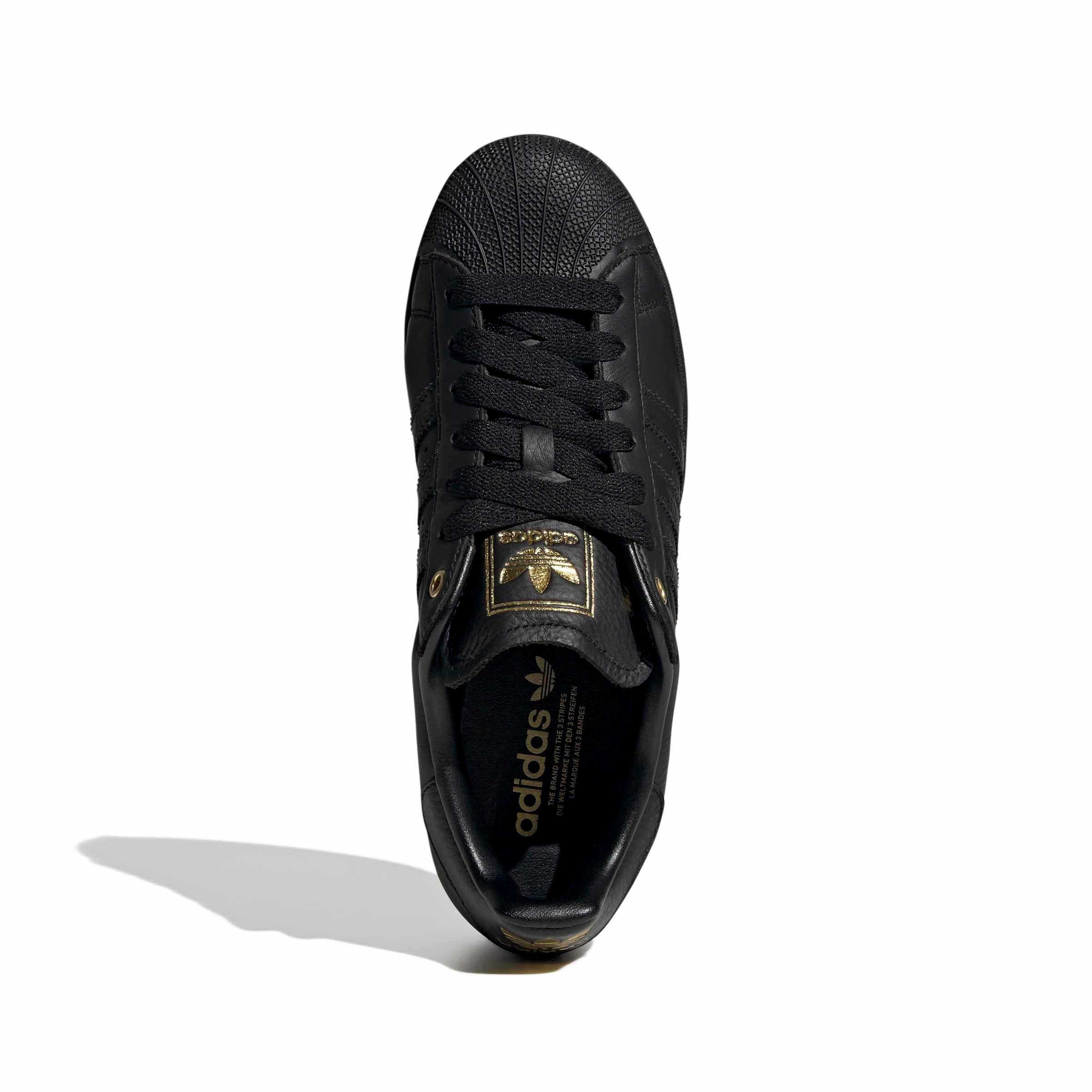 adidas Originals Superstar II "Core Black/Core Black/Gold Metallic" Men's Shoe - BLACK/BLACK/GOLD