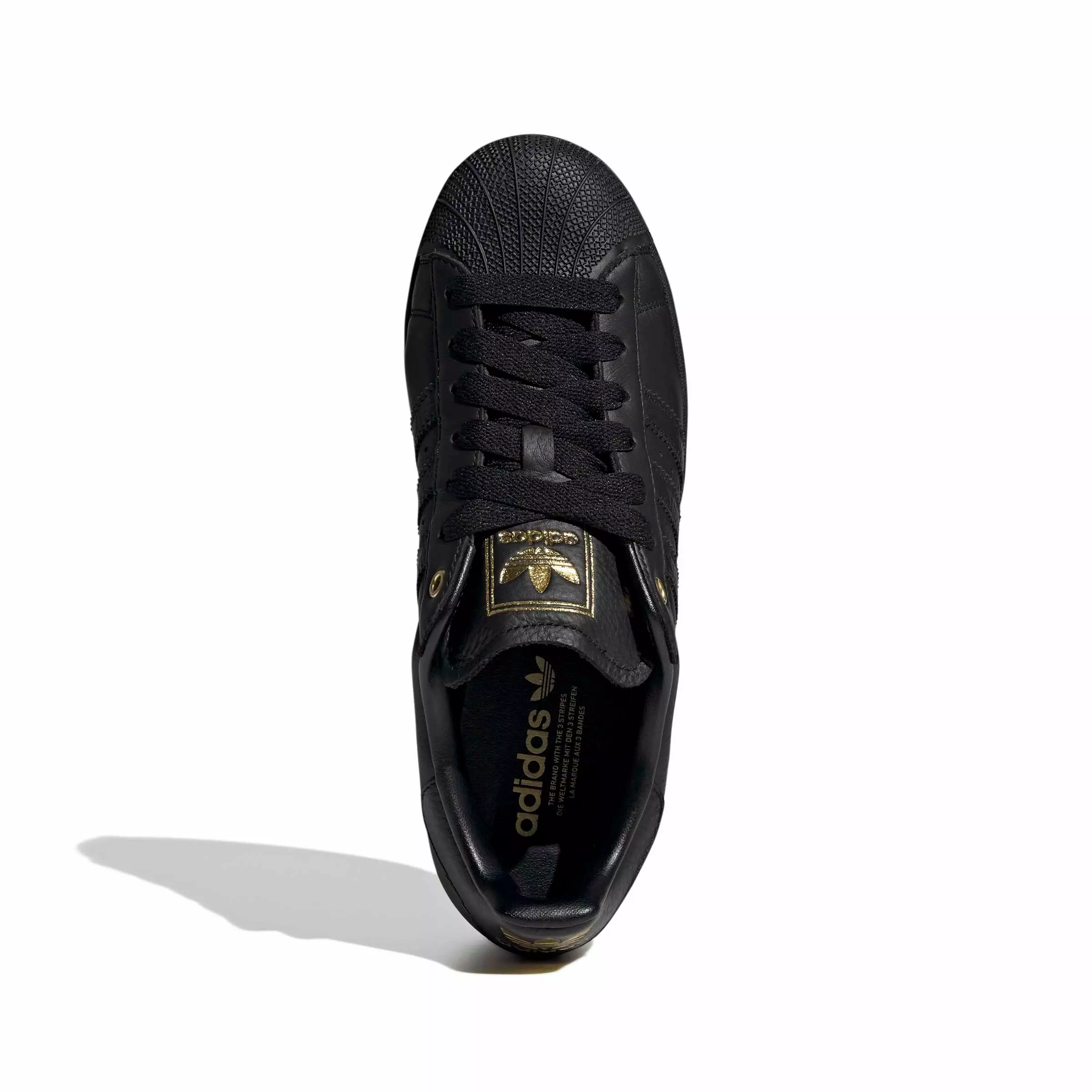 adidas Originals Superstar II "Core Black/Core Black/Gold Metallic" Men's Shoe - BLACK/BLACK/GOLD