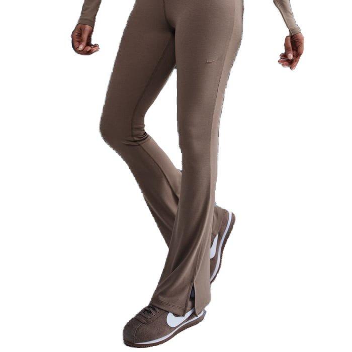 Nike Sportswear Chill Knit Mini-Rib Women's Brown Flared Leggings