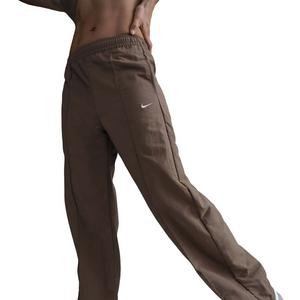 Nike Women's Sportswear Everything Wovens Mid-Rise Open-Hem Pants - Brown