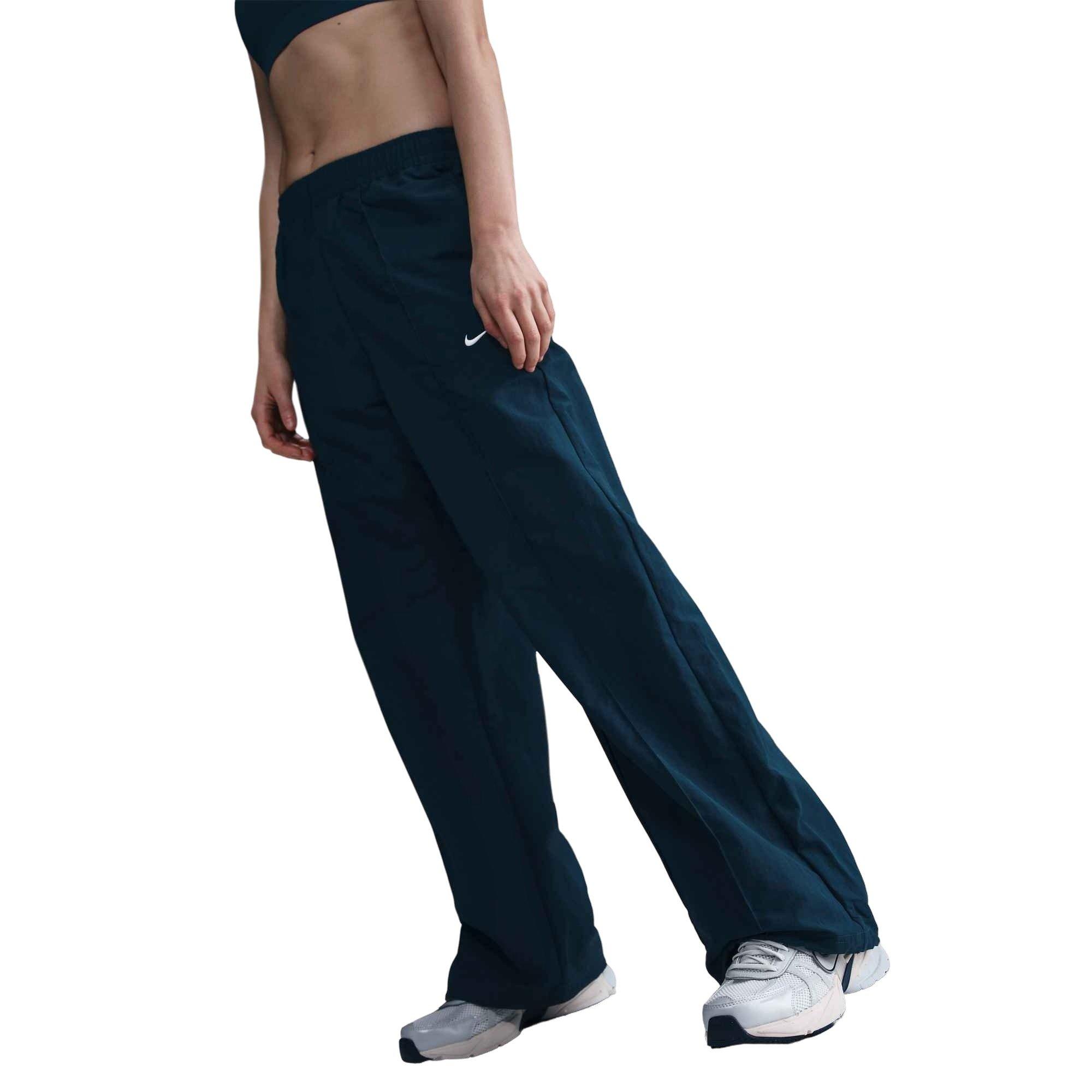 Nike Women's Sportswear Everything Wovens Mid-Rise Open-Hem Pants - Navy - NAVY Thumbnail View 1