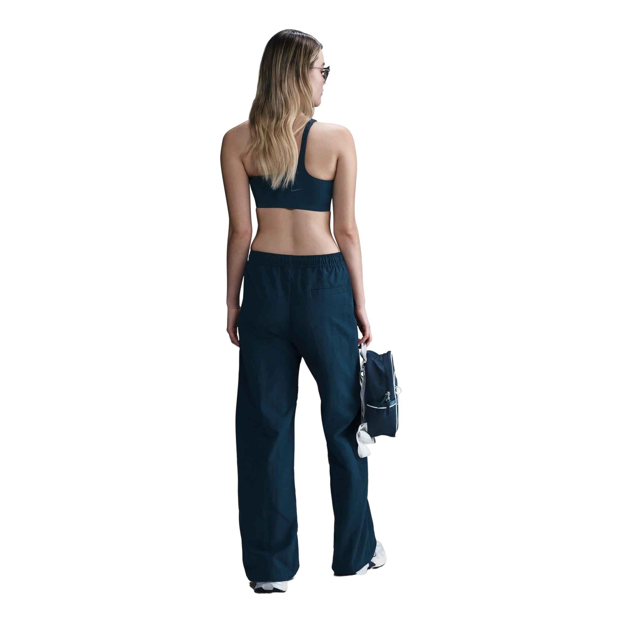 Nike Women's Sportswear Everything Wovens Mid-Rise Open-Hem Pants - Navy - NAVY Thumbnail View 5