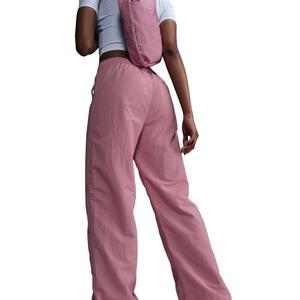 Nike Women's Sportswear Everything Wovens Mid-Rise Open-Hem Pants - Pink