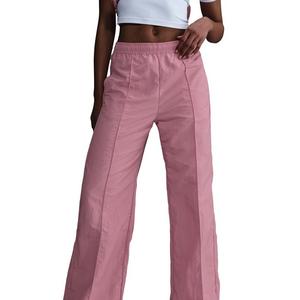 Nike Women's Sportswear Everything Wovens Mid-Rise Open-Hem Pants - Pink